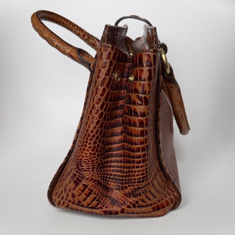 Brahmin Brown Crocodile-Embossed Handbag - Picture 8 of 15